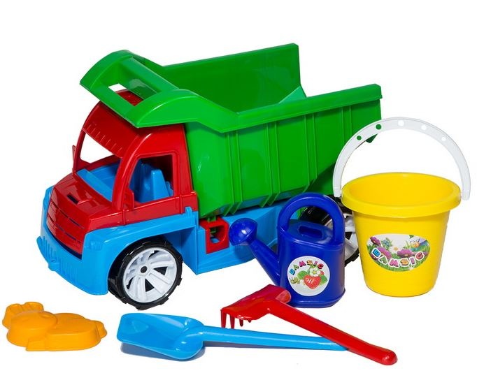 Set Camion și Galetușă cu 4 Accesorii de Nisip, 36cm  