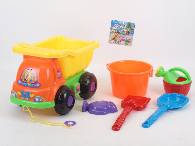 Camion cu 5 Accesorii de Nisip, 36cm 