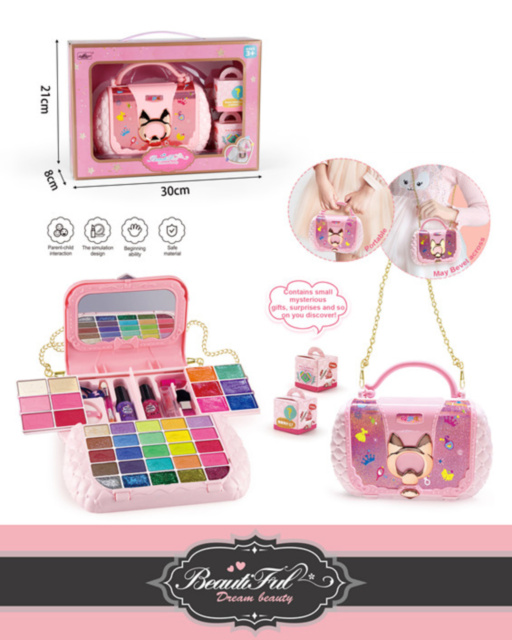 Poșeta cu Cosmetice, Farduri, Ojă, Ruj, Oglindă