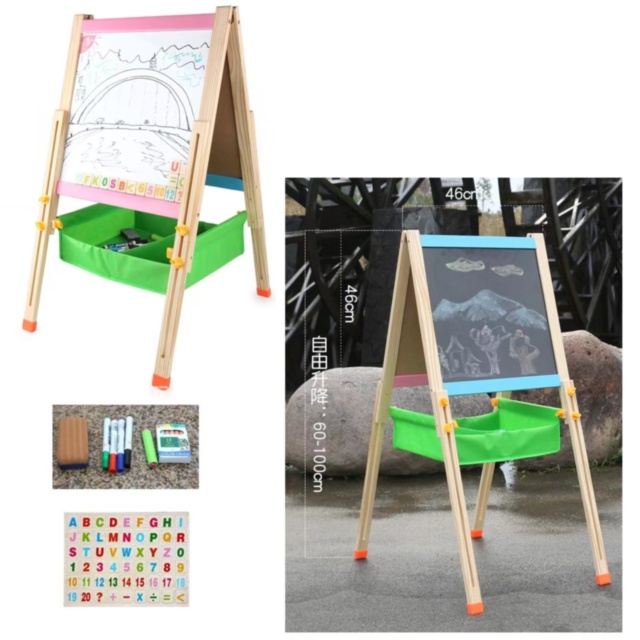 Tablă Dublă Magnetică de Scris și Desenat Ajustabilă