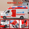 Ambulanță Jucărie cu Lumini, Sunete și Targă