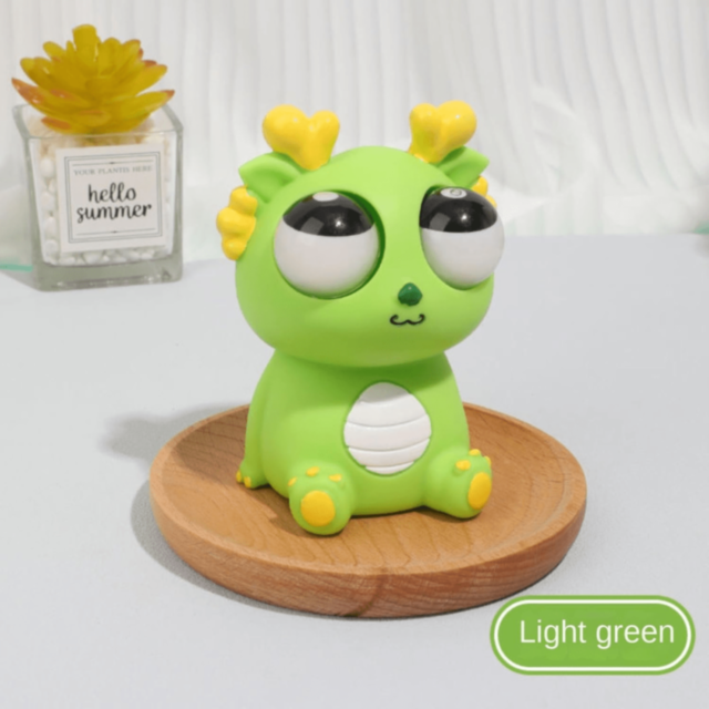 Dragon Antistres Verde cu Ochi Bulbucați