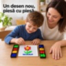 Joc mozaic cu piese colorate și tablă perforată