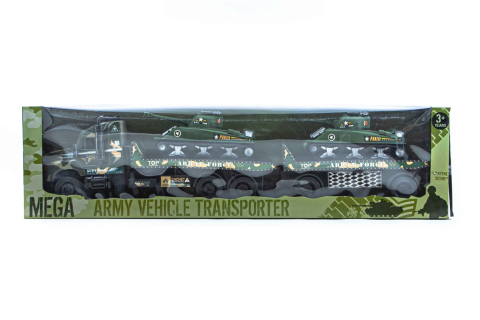 Mega Camion Militar cu Trailer și 2 Tancuri, 96cm 