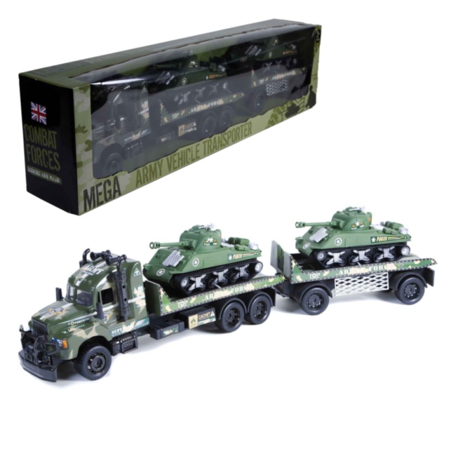Mega Camion Militar cu Trailer și 2 Tancuri, 96cm 