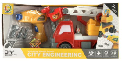 Mașina de Pompieri Demontabilă cu Bormașină Electrică, Burghiuri și Accesorii  | image