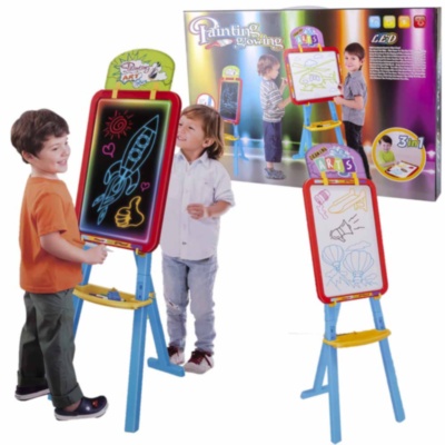 Tablă LED cu 2 Fețe de Scris și Desenat, O Față Luminează  | image