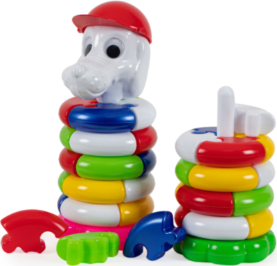 Piramida Puzzle Cățel Multicoloră, 28cm  | image