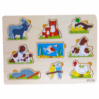 Puzzle Incastru din Lemn cu Animale  | image