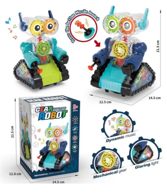 Robot Transparent, Merge cu Sunete și Lumini