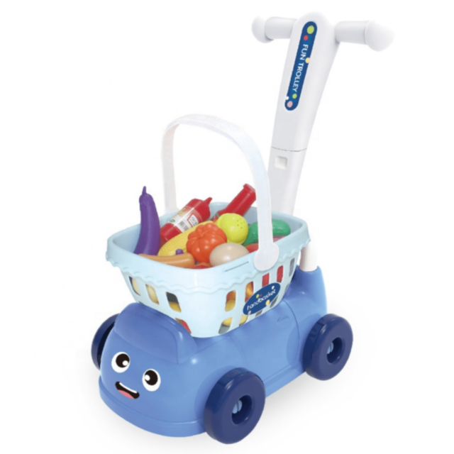 Cărucior de cumpărături cu 22 accesorii pentru copii (culoare aleatorie)