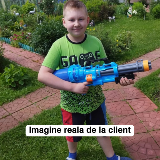 Super Pistol cu Apă de 69 cm, Capacitate Mare (culoare aleatorie)