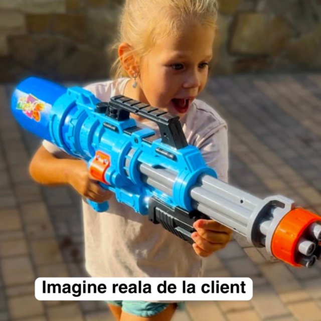 Super Pistol cu Apă de 69 cm, Capacitate Mare (culoare aleatorie)