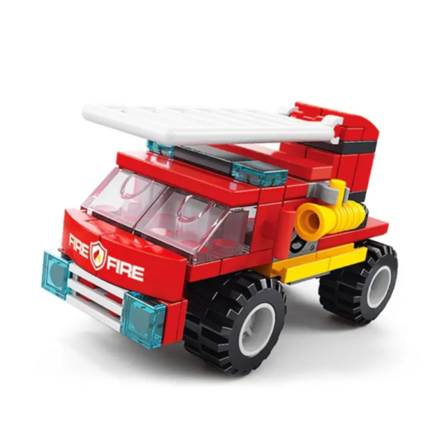 Set de Construcție Fire Rescue 6-în-1 – Vehicule de Pompieri și Salvare, 493 piese