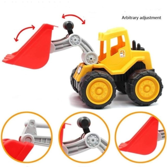 Excavator cu braț mobil pentru copii, jucărie construcții