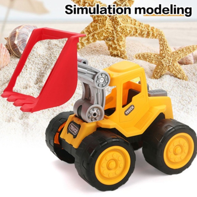 Excavator cu braț mobil pentru copii, jucărie construcții