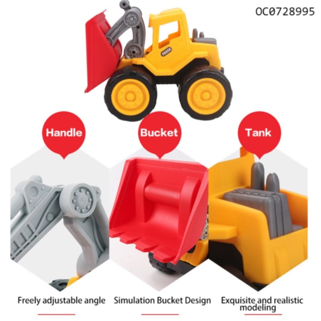 Excavator cu braț mobil pentru copii, jucărie construcții