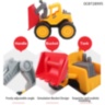 Excavator cu braț mobil pentru copii, jucărie construcții