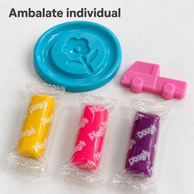 Set plastilină colorată cu 10 bucăți și formă