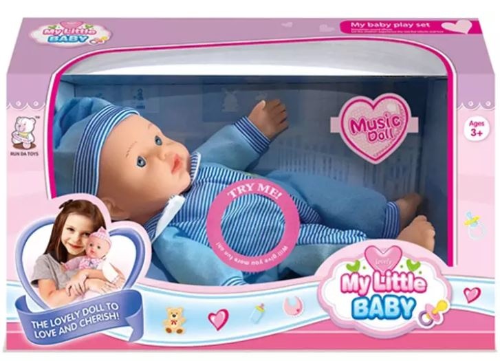 Bebeluș de Pluș cu 12 Sunete Realiste și Biberon