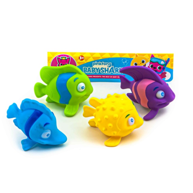 Set 4 Peștișori de Baie cu Piuitoare