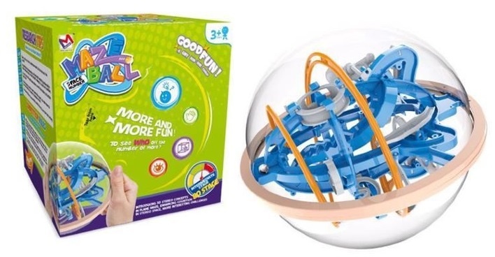 Mingea cu Labirint Perplexus, joc de îndemânare cu 80 Obstacole