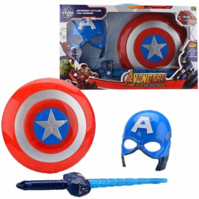 Set Captain America, Mască, Scut și Sabie cu Lumini și Sunete | image