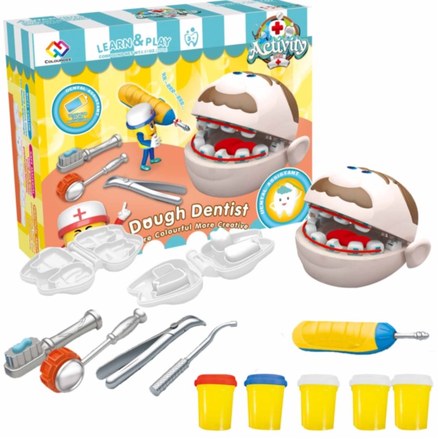 Set Plastilină Electric "Doctorul Dentist Drill&Fill" 