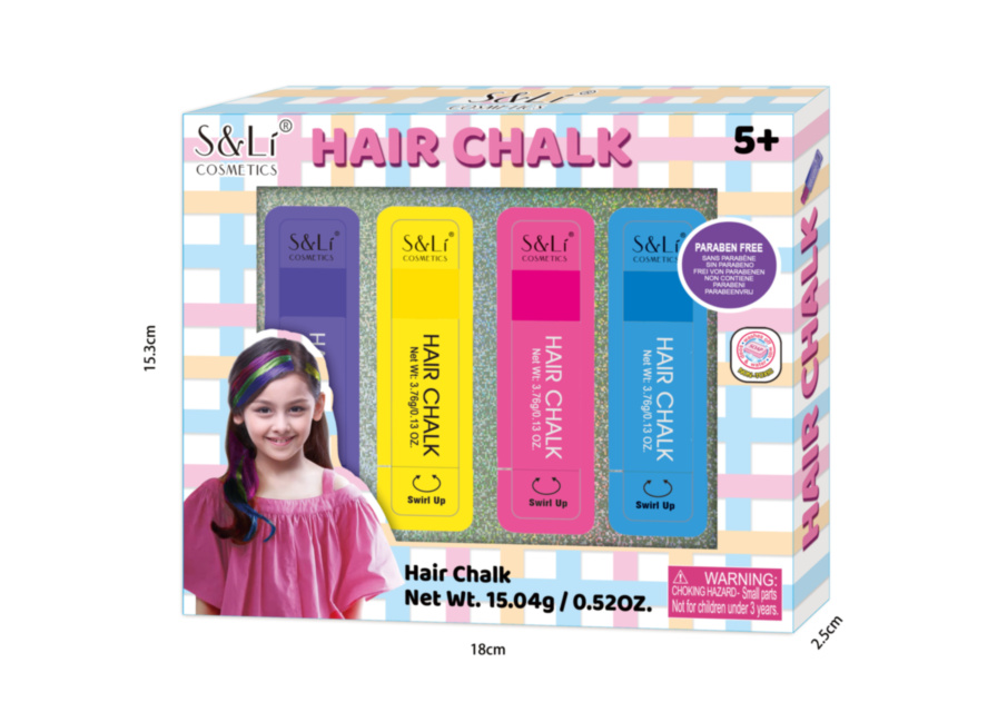 Cretă Colorată pentru Șuvițe 4 Culori