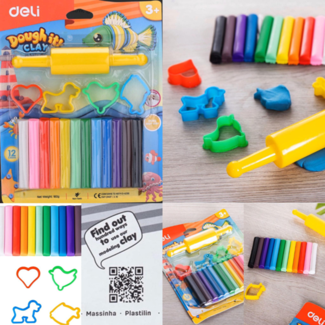 Set Plastilină Colorată cu Forme și Accesorii