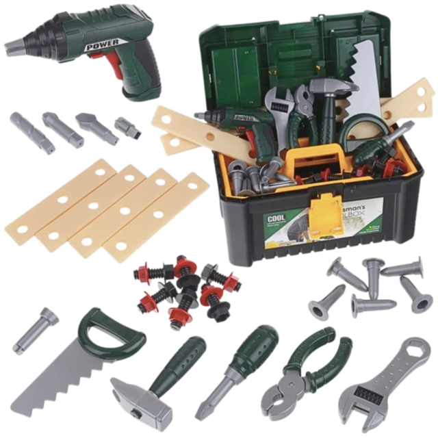 Set de Scule pentru Copii cu Cutie și Bormașină Electrică