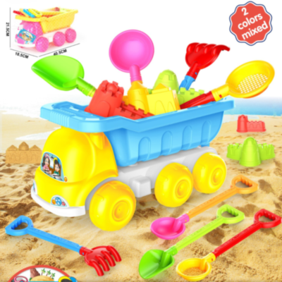 Set Jucării de Plajă cu Camion și 8 Accesorii Colorate (culoare aleatorie) | image