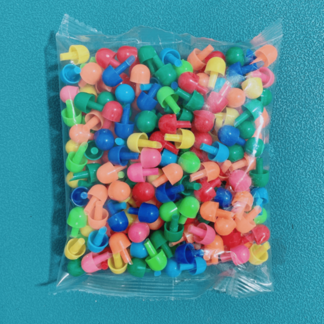 Puzzle Mozaic Ciupercuțe Montessori Colorate cu Planșă (culoare aleatorie)