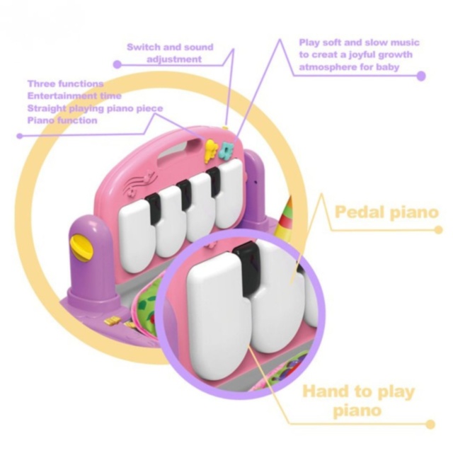 Centru de Joacă Muzical cu Pian pentru Bebeluși