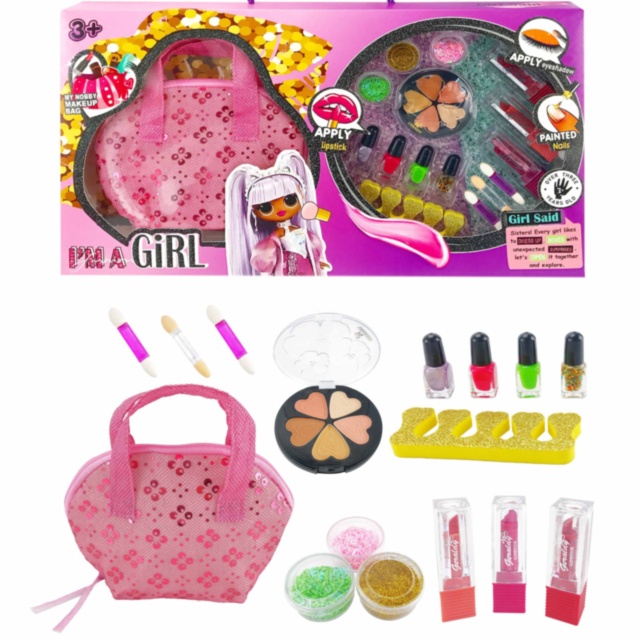 Mega Set Complet de Machiaj cu Gentuță