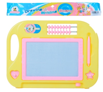 Tabla Magnetică de Scris și Desenat cu 2 Ștampiluțe și Numărătoare, 31cm | image