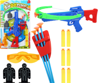 Arbaleta cu 3 Săgeți, 6 Proiectile Ochelari și 2 Ținte, 50cm | image