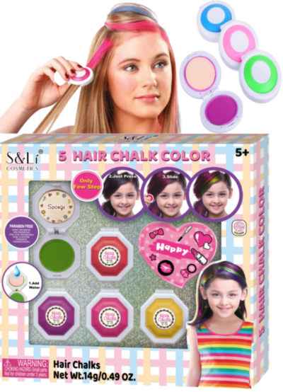 Cretă Pudră pentru Șuvițe 5 Culori | image