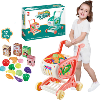 Cărucior de Cumpărături Supermarket cu Produse Alimentare | image