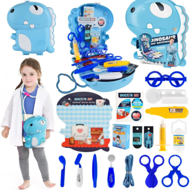 Set Doctor pentru Copii cu Rucsac Dinozaur – Joc de Rol Interactiv