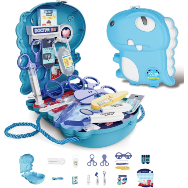 Set Doctor pentru Copii cu Rucsac Dinozaur – Joc de Rol Interactiv