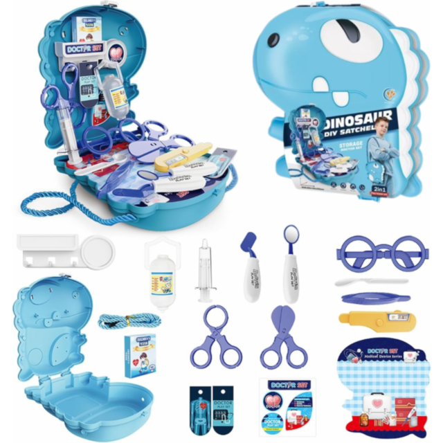 Set Doctor pentru Copii cu Rucsac Dinozaur – Joc de Rol Interactiv