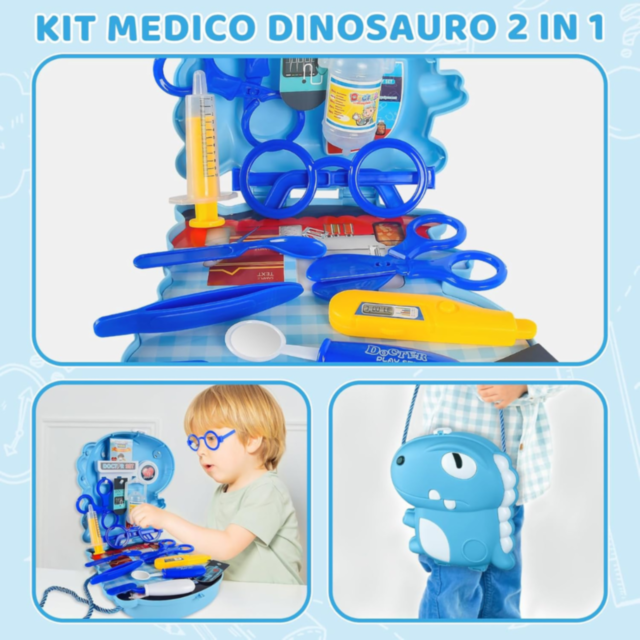 Set Doctor pentru Copii cu Rucsac Dinozaur – Joc de Rol Interactiv