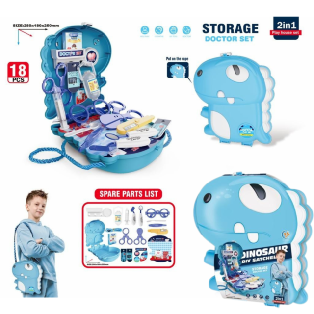 Set Doctor pentru Copii cu Rucsac Dinozaur – Joc de Rol Interactiv