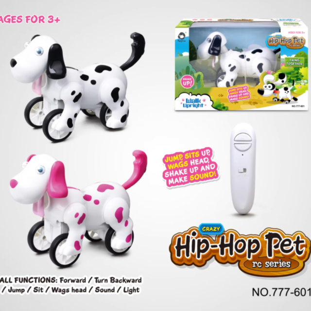 Cățeluș Interactiv cu Telecomandă, Sunete și Lumini – Prietenul Vesel al Copiilor