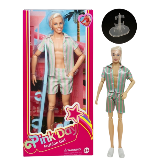 Păpușă Fashion Boy "Pink Day" cu Placă de Surf