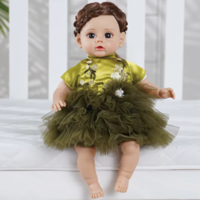 Păpușă Reborn Interactivă de 35 cm cu Corp Textil și Voce  | image