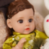 Păpușă Reborn Interactivă de 35 cm cu Corp Textil și Voce 