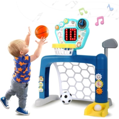 Set sportiv 3 în 1 pentru copii mici - Baschet, Fotbal și Golf  | image