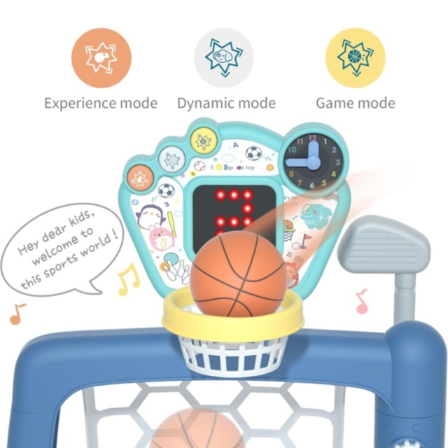 Set sportiv 3 în 1 pentru copii mici - Baschet, Fotbal și Golf 